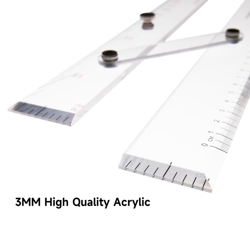 CYA Navigation Parallel Ruler Marine Parallel Ruler with Clear Scales,