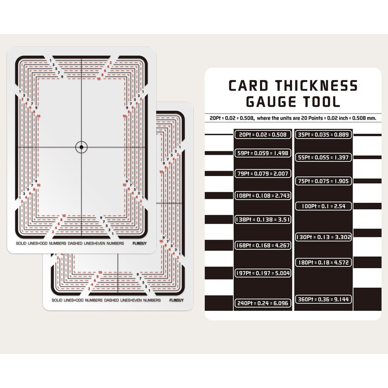 Flinduy Card Grading Centering Tool – Sports Card Thickness Measuring,