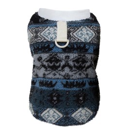 Izefia Dog Sweater Dog Clothes Fleece Dog Coral Fleece Sweater Winter Warm Sweat Shirt Soft Pajamas Classical Patterned Vest Dog Sweater for Small Dog Medium Dog Cat Grey XXL