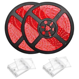 Sunboia LED Strip Lighting, LED Strip 2 x 1 m, LED Strips, LED Running Light, LED Strip, LED Strip, LED Strip, 2 m Waterproof, 5050 SMD Home Kit, Red