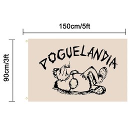 MAGJIUKE Poguelandia Chicken Flag Tapestry - Funny Outer Banks Pogue Life Flag 3x5 Feet,Polyester Banner for College Dorm Room Bedroom Outdoor Parties Decor with Brass Grommets