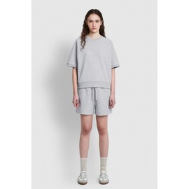 JAJU [JAJU] Women's Sweat Half Pants_Melange Grey