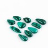 CRYSTALINES 10pcs Natural Malachite Gemstone, Wholesale Cabochon, Flat Back Stone,