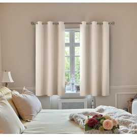 BGment Champagne Curtains 63 Inch Long - Wedding & Party Backdrop Drapes Elegant Room Darkening Thermal Insulated Window Treatments for Birthday Home Decor, Set of 2 Panels, 42 x 63 Inch