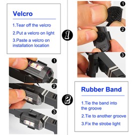 Auttoop 4PCS Wireless LED Strobe Lights with Remote Control, USB Rechargeable, Waterproof, Anti-Collision - Ideal for Car, Motorcycle, Drone, Bike