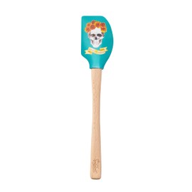 Tovolo Day of the Dead Wood Handled Spatulart Spatula for Food and Meal Prep, Baking, Mixing & Turning