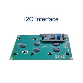 LCD I2C 2004 Green/Yellow Backlight for Arduino, ESP32, ESP8266, Raspberry Pi – High-Resolution I2C Display Module