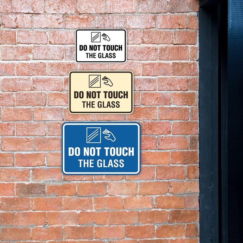 Signs ByLITA Classic Framed Do Not Touch The Glass Sign