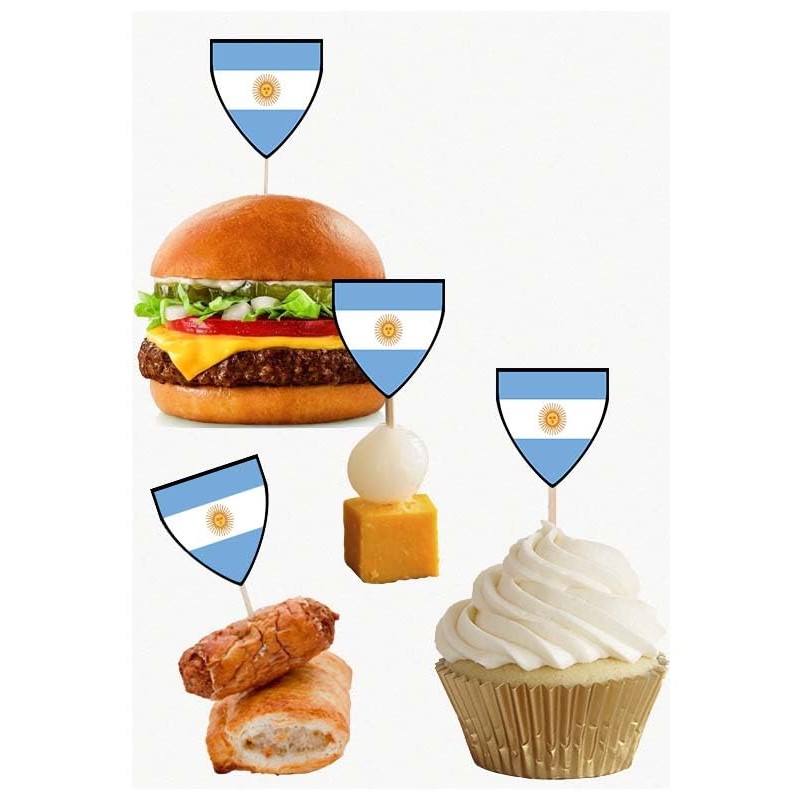 AK Giftshop Argentina Flags Party Food Sticks Picks Cupcakes Decorations