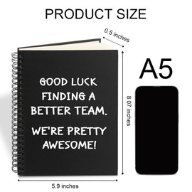 Juoqg Better Team Hardcover Spiral Blank 160 Page Notebook, Team Appreciation Gifts, Teamwork Gifts, New Job Gifts for Employee Staff Team Member, Farewell Going Away Gifts for Colleagues Coworker
