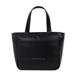 ALVEIN Insulated Lunch Bag, Small, Waterproof, Tote Bag, Cold Insulation, Simple, Large Capacity, Plain (Black)