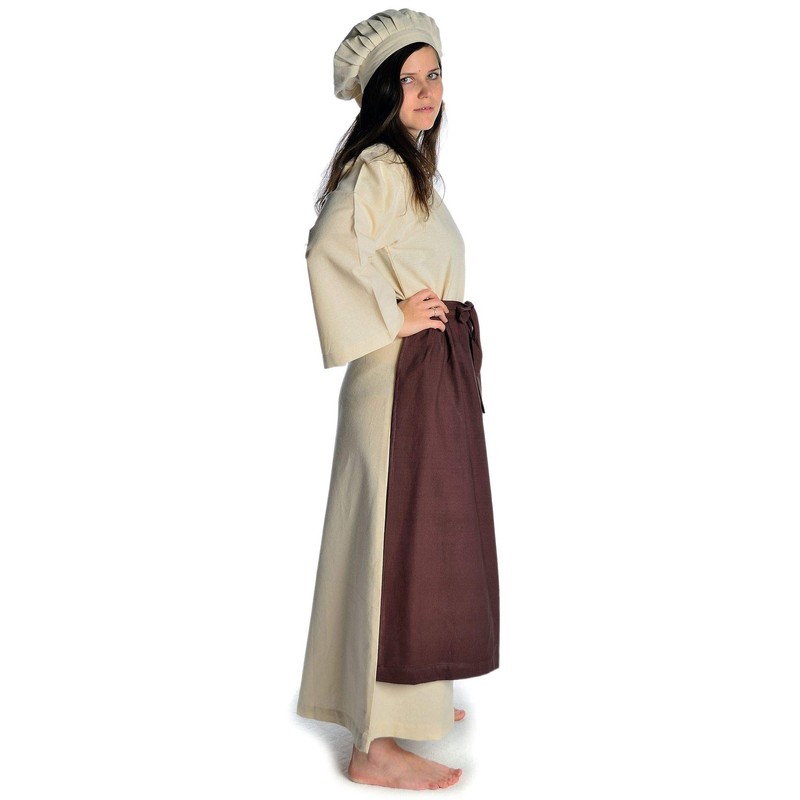 HEMAD Medieval apron Repanse made of cotton, brown, red, green,