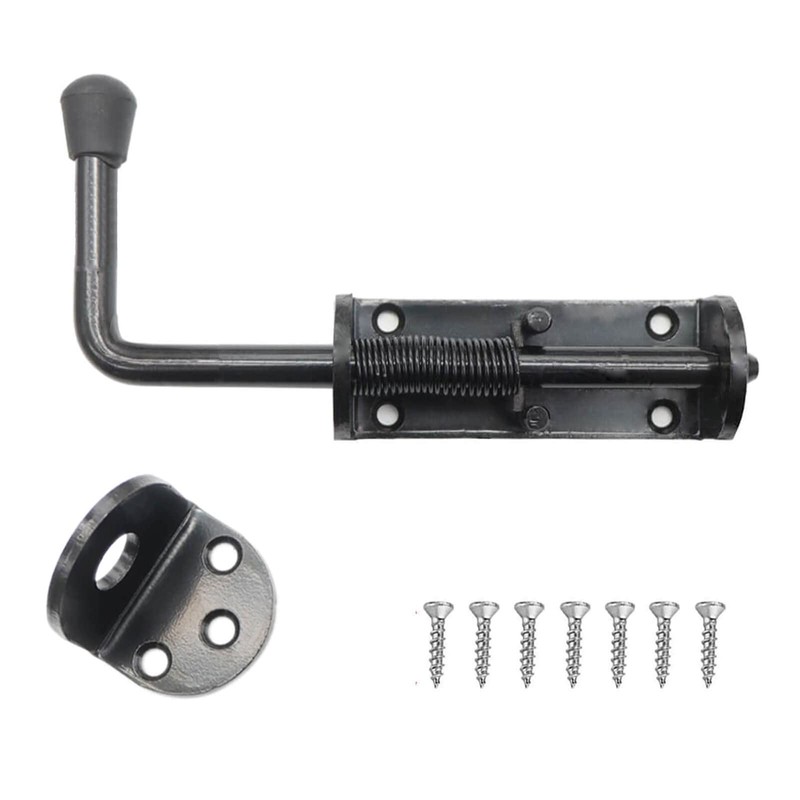 Black 2 Packs 8.5 Inch Heavy Duty Spring Loaded Latch