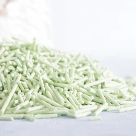 FOURPAW Tofu Cat Litter Green Tea 5.5 Lbs, Flushable Clumping Fast Drying, Ultra Absorbent, Low Tracking Cat Litter 2mm Pellets.