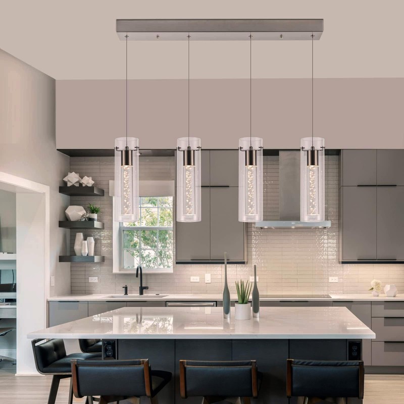 BESTWEST Pendant Lights Kitchen Island with Remote, 3000K-6000K Dimmable LED