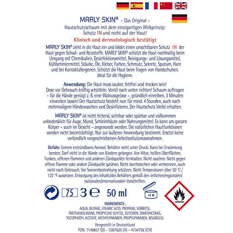 Marly Skin® Skin Protection Foam 50 ml