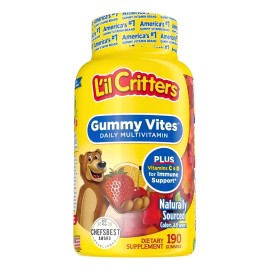 Multivitamínico en Gomitas L'il Critters para Niños, Sabor Frutas - 190 Unidades