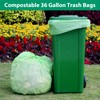 GreFusion Compostable 36 gallon Trash Bags, Extra Thick 1.28 Mills,