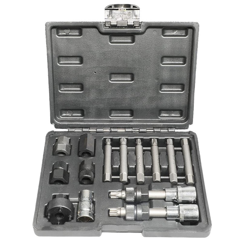 14 Piece Alternator Pulley Remove Kit Free Wheeling Pulley Remover