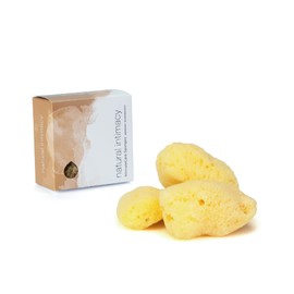 IntimateCare Sea Sponges. Mediterranean “Fine Silk” Sponges in Plastic Free Packaging. Absolute Quality. (3 x 5.5-6.5cm, Golden Yellow)