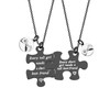 PLITI Funny Short Tall BFF Matching Gifts Best Friends Bracelet Set of 2 BFF Gift Every Short Girl Needs a Tall Best Friend BFF Friends Jewelry Set Friendship Gift Bestie Gifts (short tall black necCA)