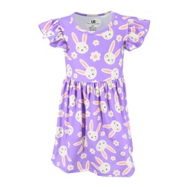 Unique Baby Girls Short Sleeve Easter Spring Dress Outfit for Girl Toddler and Kid (8Y, Bunny Blossom)