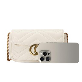 Bcenoilua Women's Shoulder Bag, PU Leather Crossbody Shoulder Bag, Small Chain Shoulder Bag, Removable Shoulder Strap, Lingge Bag, Evening Bag, City Bag, White