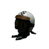 CellDesigns Leather Peak Visor for 3 Snap Open Face Helmet