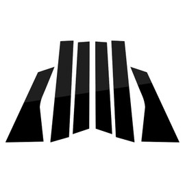 Xotic Tech Pillar Post Side Door Window Cover Trim Pre-Cut Molding, Compatible with Honda Accord Sedan 10th Gen (Glossy Black)