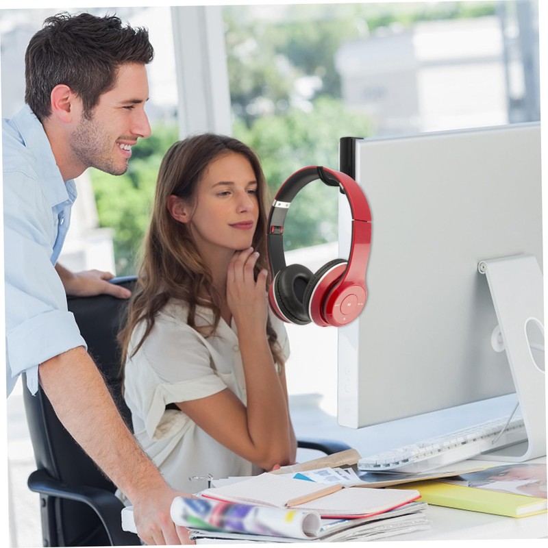 TEHAUX 5Pcs Headphone Rack Holder Punch Gaming Headset Hanger for