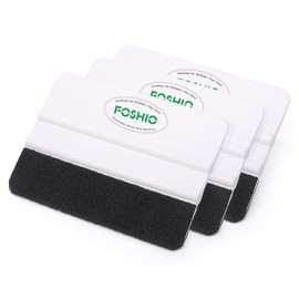 FOSHIO 4 Inch Felt Squeegee for Car Window Tint, Vinyl Installing Application Tool Car Wrap Paste Vinyl Squeegee Wrapping Medium Hardness Tools Hand Application Squeegee -White PP Scraper