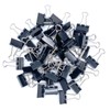 MOTDWKYD 50Pcs Black Binder Clips, Paper Binder Clips Medium Size,