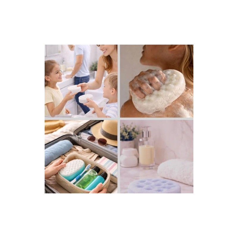 12 Pack Body Bath Sponges – Exfoliating Massage Shower Sponge