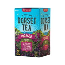 Dorset Tea Foraged Fruits Herbal Tea 4 Boxes x 20 Tea Bags (80 Fruit Tea Bags Total) Blackberry, Strawberry & Raspberry Tea Bags