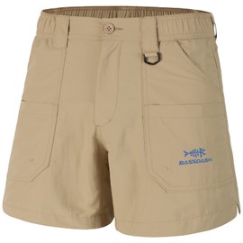 BASSDASH Youth 5" Fishing Shorts UPF 50+ Water Resistant Quick Dry Boys Girls Hiking Cargo Shorts with Pockets FP03Y Khaki