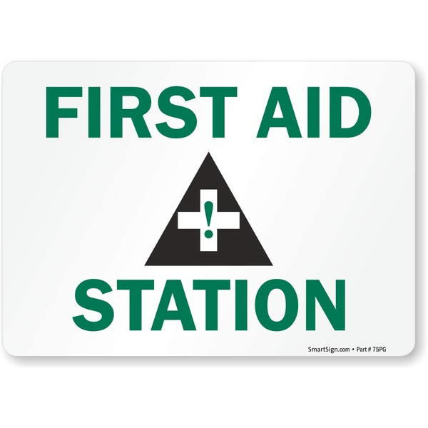 SmartSign “First Aid Station” Label | 5" x 7" Laminated