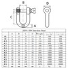 D Ring Shackle Lock-M10/0.4", 304 Stainless Steel D Ring for