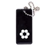 WAKI AHW313 Black Reflective Key Chain, Kikkou Motif, Height 2.2