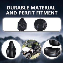 PIT66 Seat Cover Kit, Compatible with Polaris RZR 570 2012-2018/ Polaris RZR 800 2008-2014/ Polaris RZR 900 2011-2014/ ACE 325/570 2014-2017 Vinyl Black