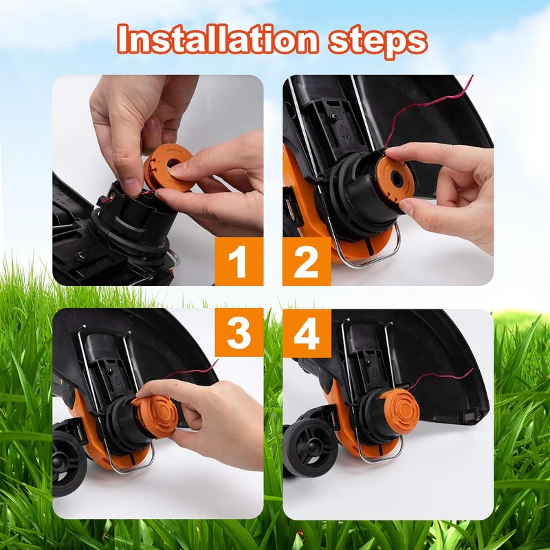 Evenlinkics 20 Pack WA0010 Replacement Spool for Worx Weed Eater