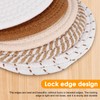 OUZHOU Round Woven Placemats Set of 5,Drink Coasters Heat Resistant