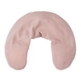 Bucky Linen Hot & Cold Neck Pillow, Natural Buckwheat Filling, Pink, 25x6.5-inch