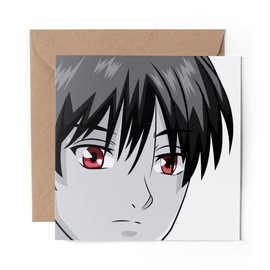 1 x Greeting Card Manga Anime Boy Man Japanese - Blank Birthday Celebration Anniversary #45668