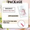 IMSOHOT Press On Coffin Long Pink Gradient Ballerina Acrylic False