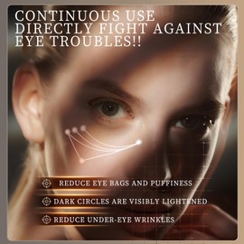 TJE Under Eye Cream Caffeine, Dark Circles Under Eye Treatment with Ectoine, Anti Aging Eye Serum with Cooling Massage Roller for Under Eye Bags And Puffy Eyes, 0.5 fl. oz (2pcs)