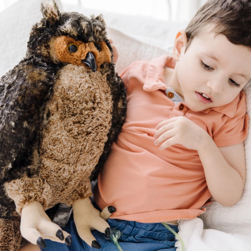 Melissa & Doug Giant Owl - Lifelike Stuffed Animal (17
