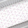NoJo Super Soft Pink Llama Nursery Mini Crib Fitted Sheet,