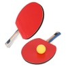 2PCS Table Tennis Rackets Inverted Rubber Paddles with 3 Ping
