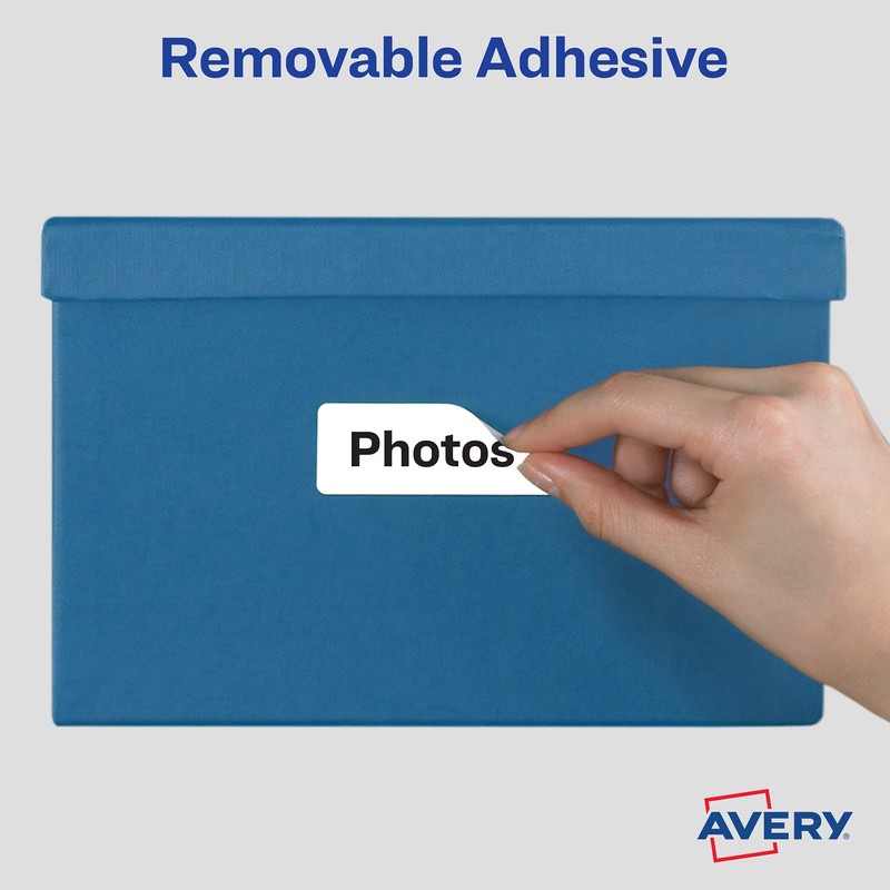 Avery Multi-Use Removable Labels, 1" x 3", Print or Write