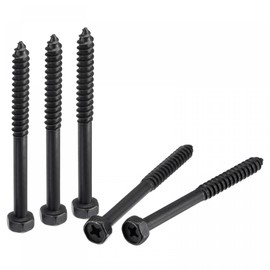 sourcing map Hex Lag Screws 5/16" x 3-1/2" Carbon Steel Phillips Head Half Thread Self-Tapping Bolts for Deck Building or Joining Lumber 10pcs